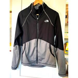 The North Face Womens Size M Cinder 100 Athletic Jacket Full Zip Black & Gray